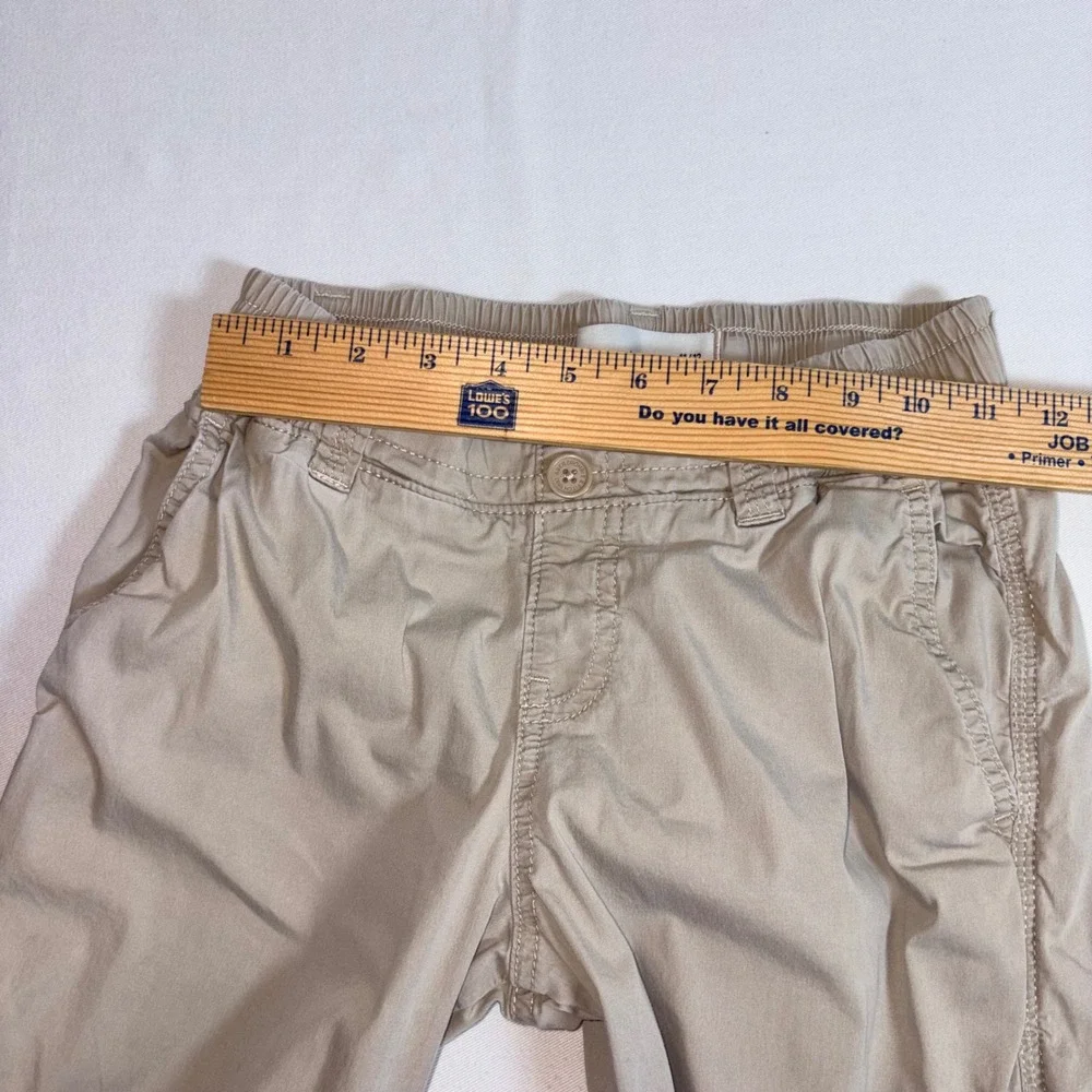 Abercrombie Kids Cargo Jogger Pants age 11 / 12 Tan  Elastic Waist Utility